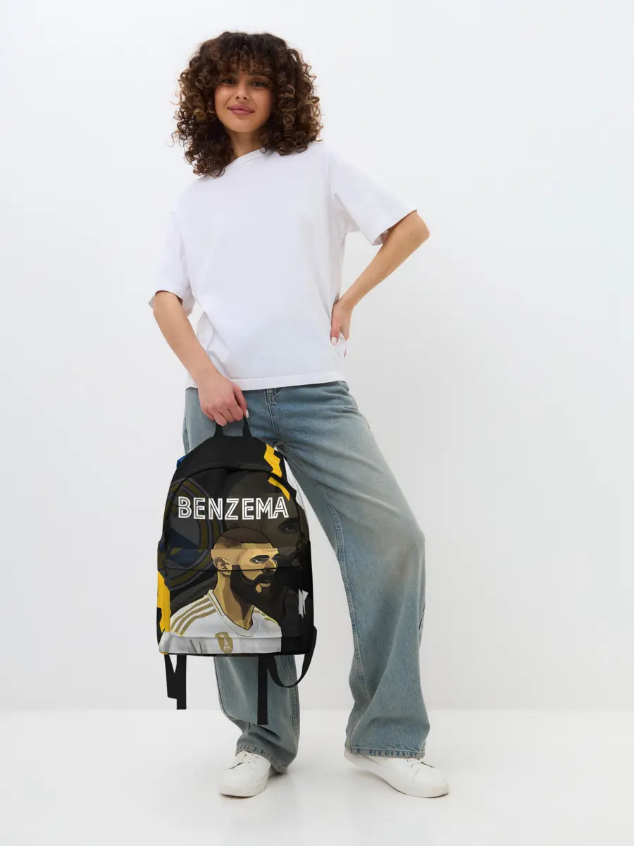 Рюкзак джинсовый / КАРИМ БЕНЗЕМА / РЕАЛ МАДРИД