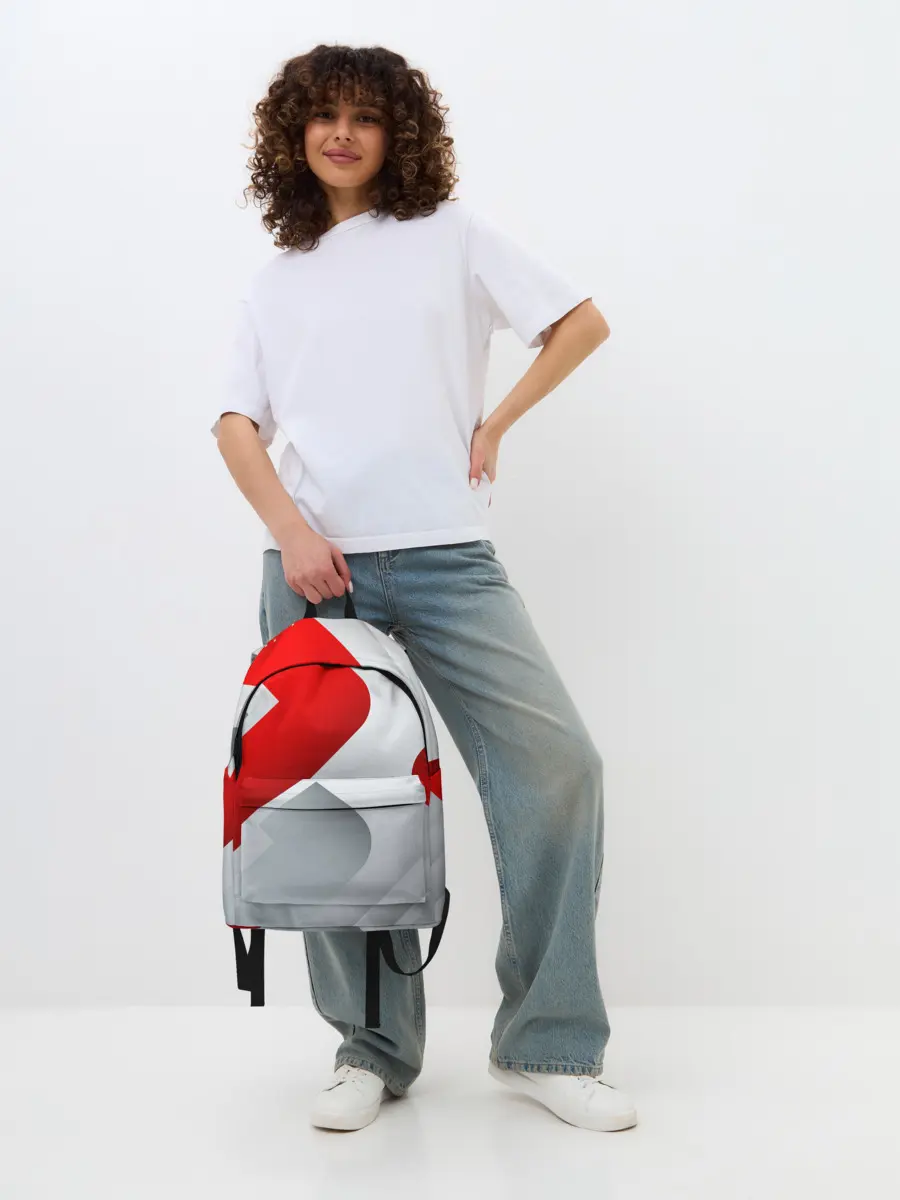 Рюкзак джинсовый / 3D SPORT STYLE RED / WHITE