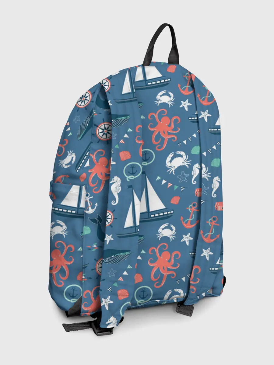 Рюкзак джинсовый / Морские жители
