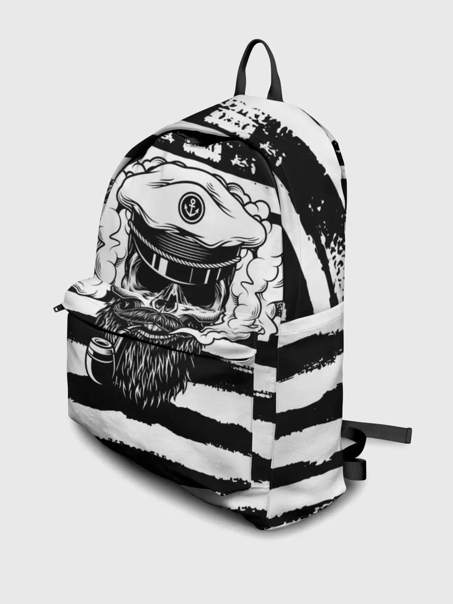 Рюкзак джинсовый / ТЕЛЬНЯШКА ВМФ | ЧЕРЕП ФУРАЖКА