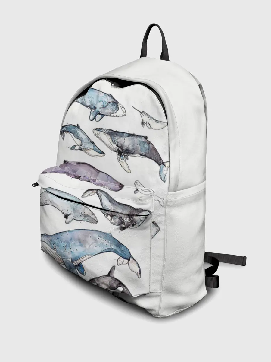 Рюкзак джинсовый / киты