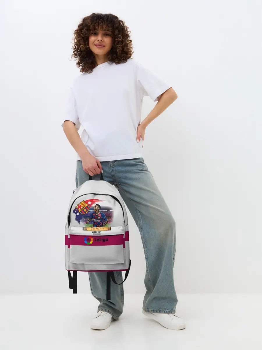 Рюкзак джинсовый / Фати игрок Барселоны