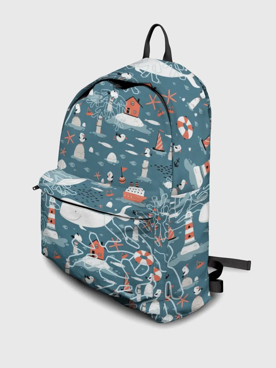 Рюкзак джинсовый / Море и его жители