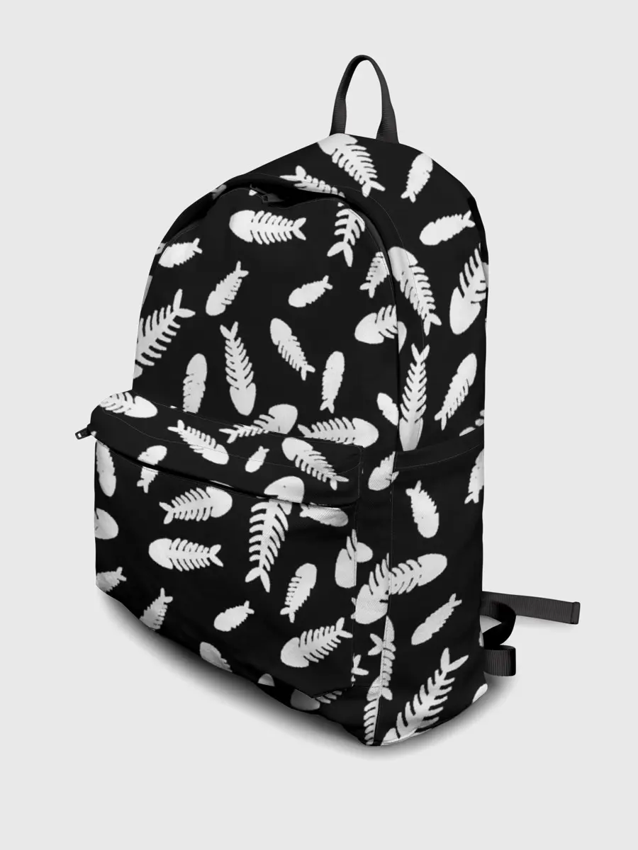 Рюкзак джинсовый / Скелеты рыб