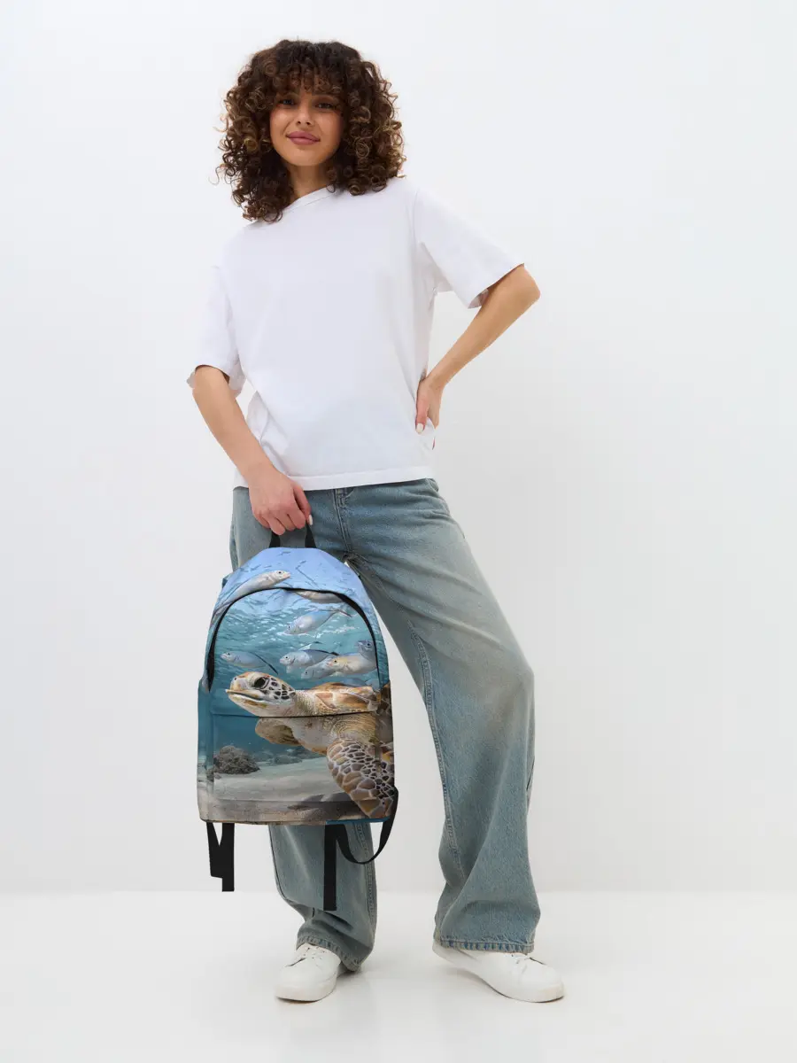 Рюкзак джинсовый / Морская черепаха