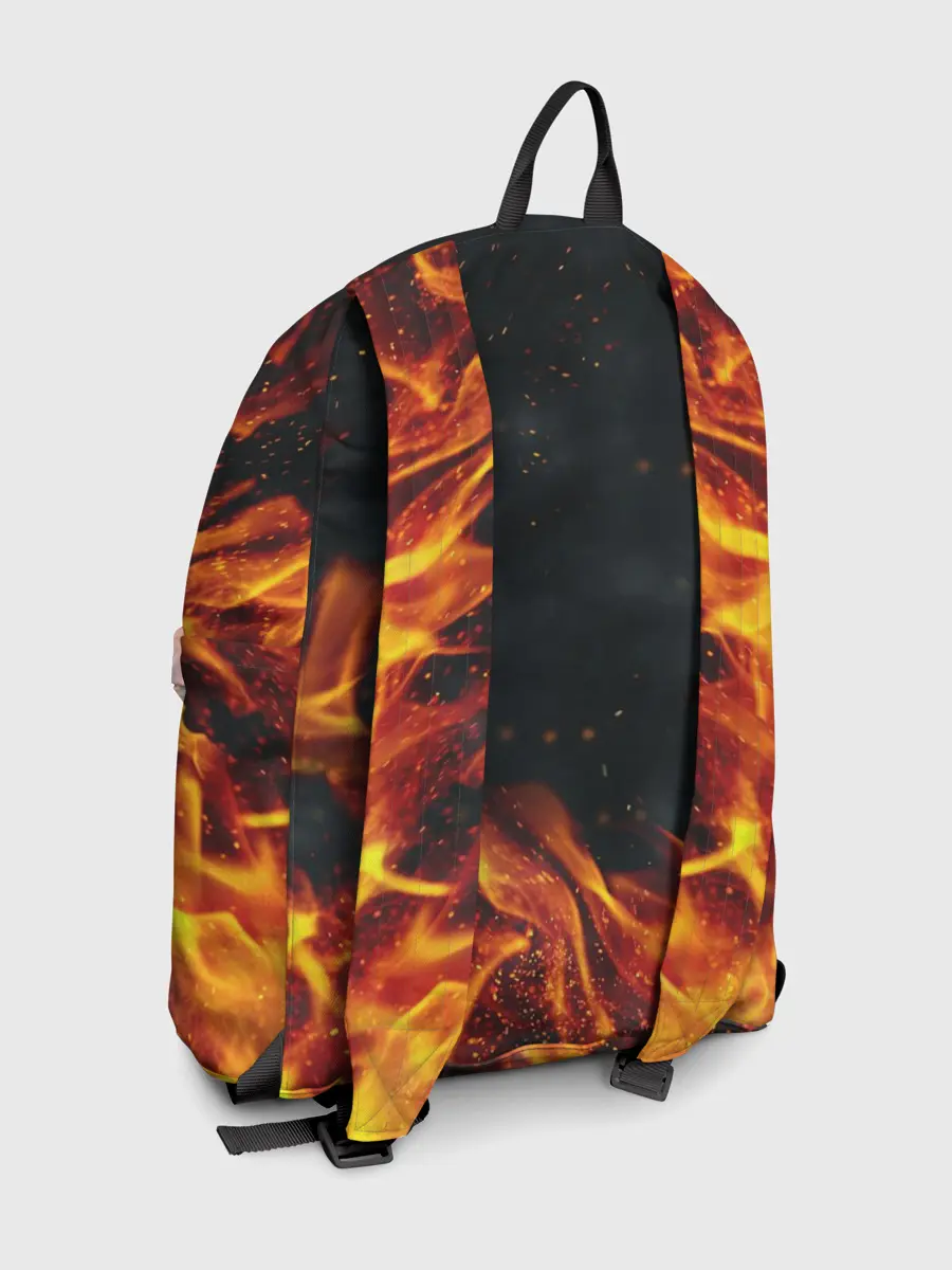 Рюкзак джинсовый / РОБЕРТ ЛЕВАНДОВСКИ / ОГОНЬ