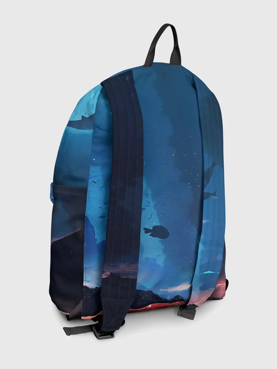 Рюкзак джинсовый / Подводный мир | Силуэт