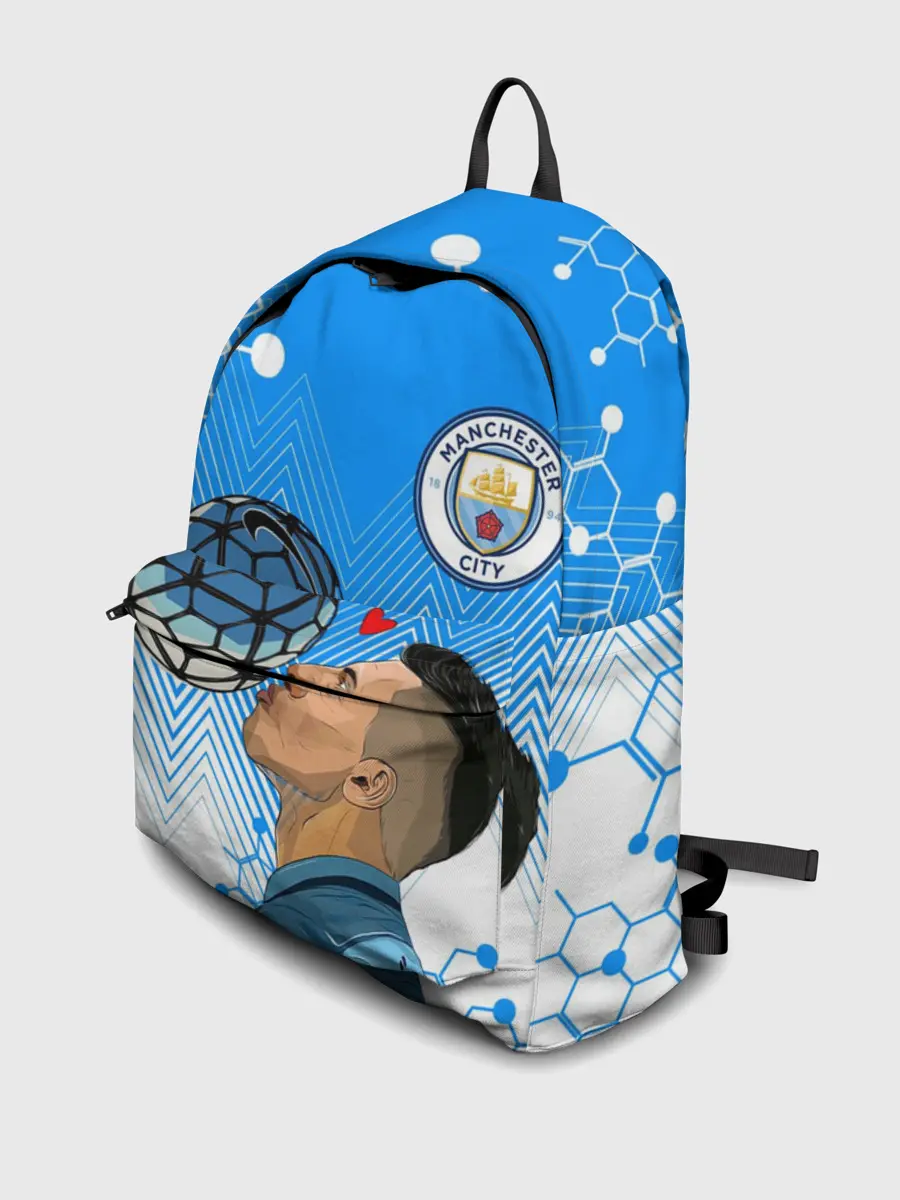 Рюкзак джинсовый / СЕРХИО АГУЭРО / МАНЧЕСТЕР СИТИ