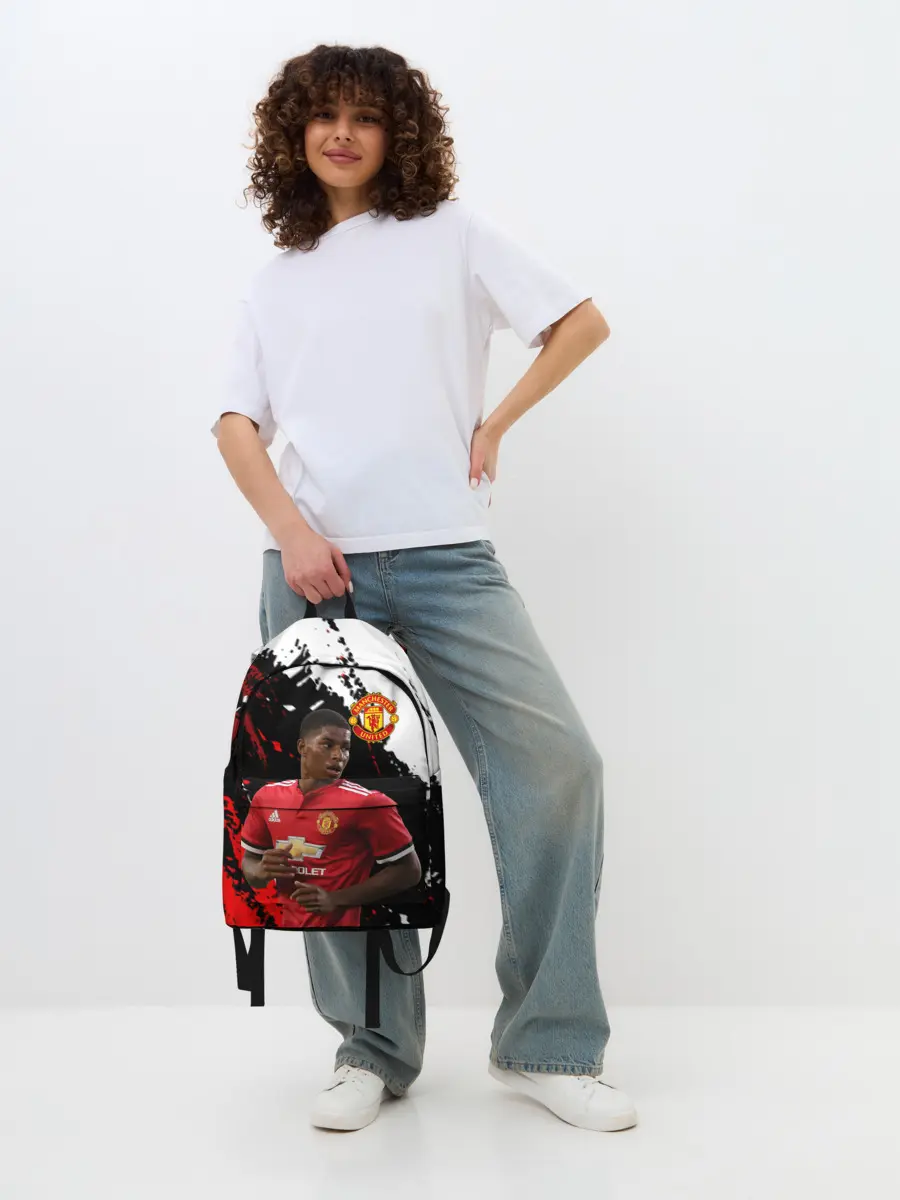 Рюкзак джинсовый / Manchester United: Рашфорд.