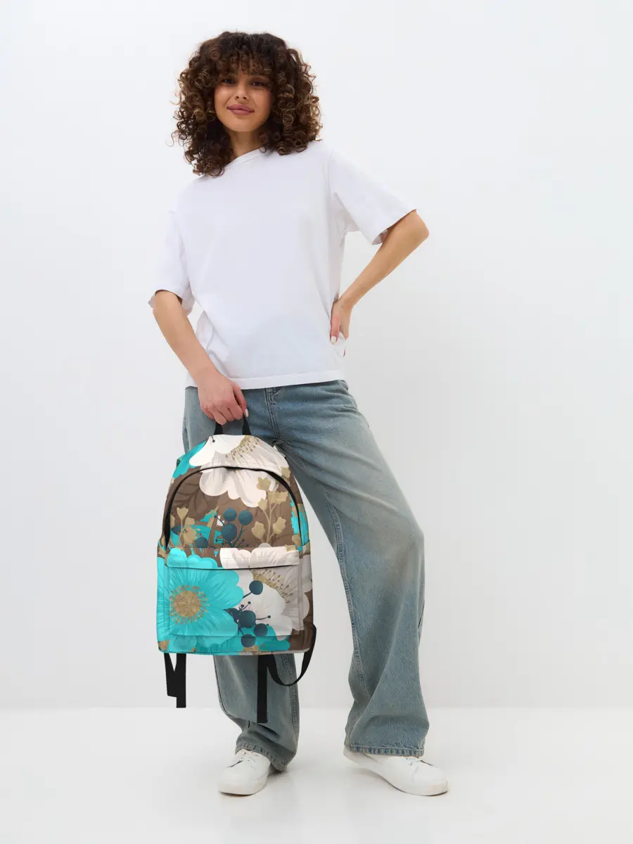 Рюкзак джинсовый / Красивые цвеТы