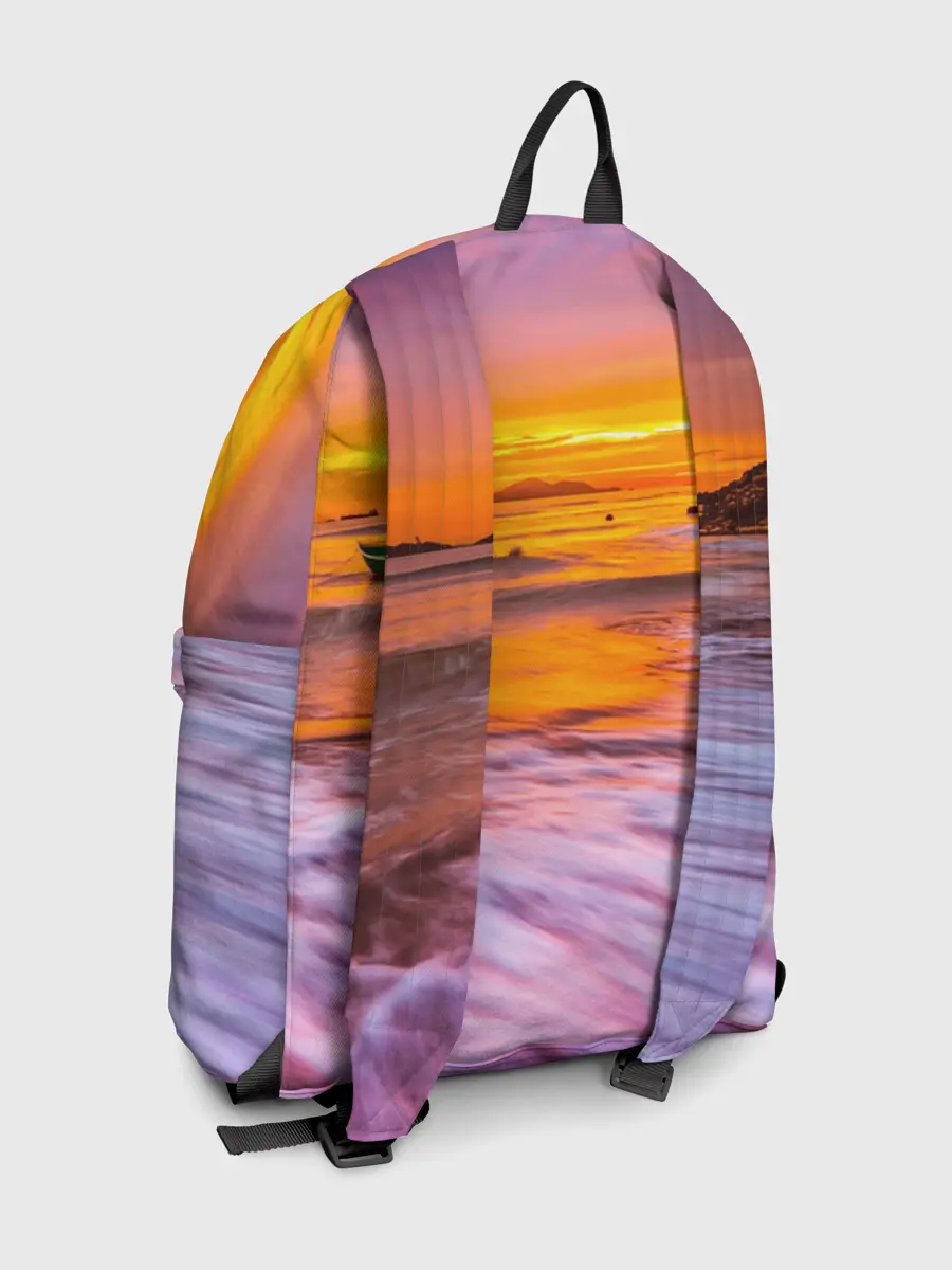 Рюкзак джинсовый / Закат на пляже