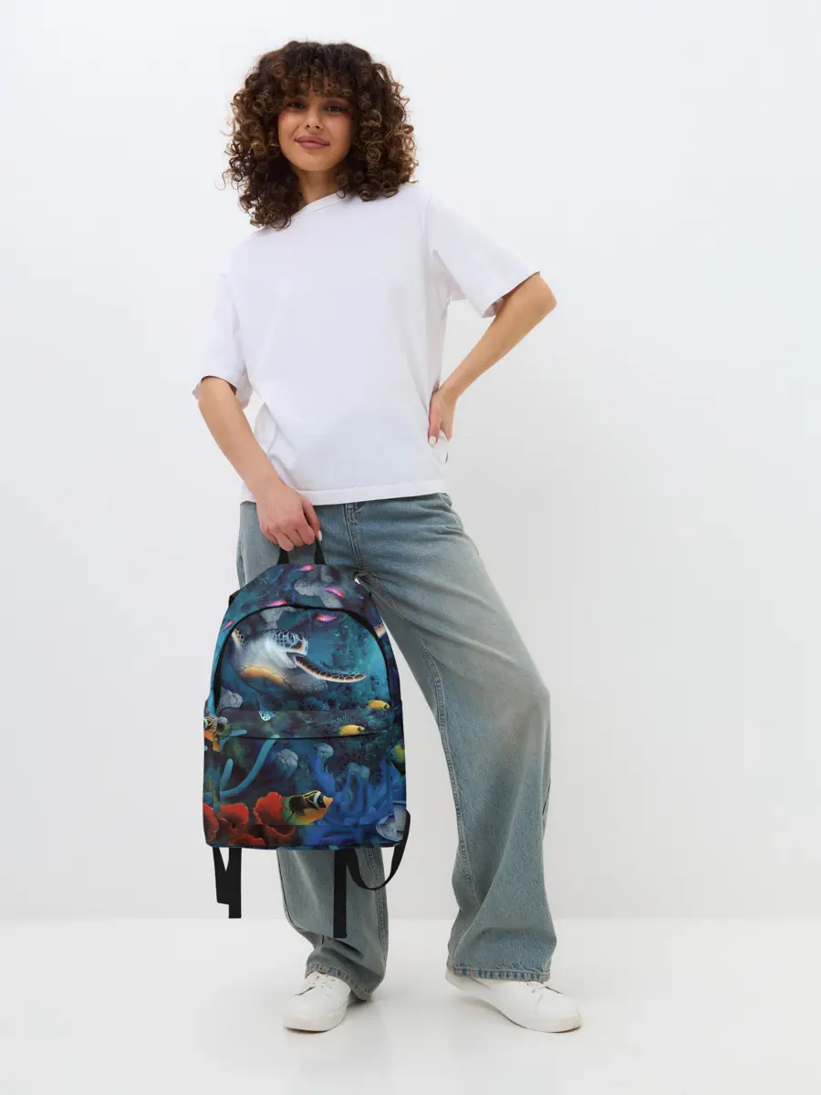 Рюкзак джинсовый / Морская черепаха