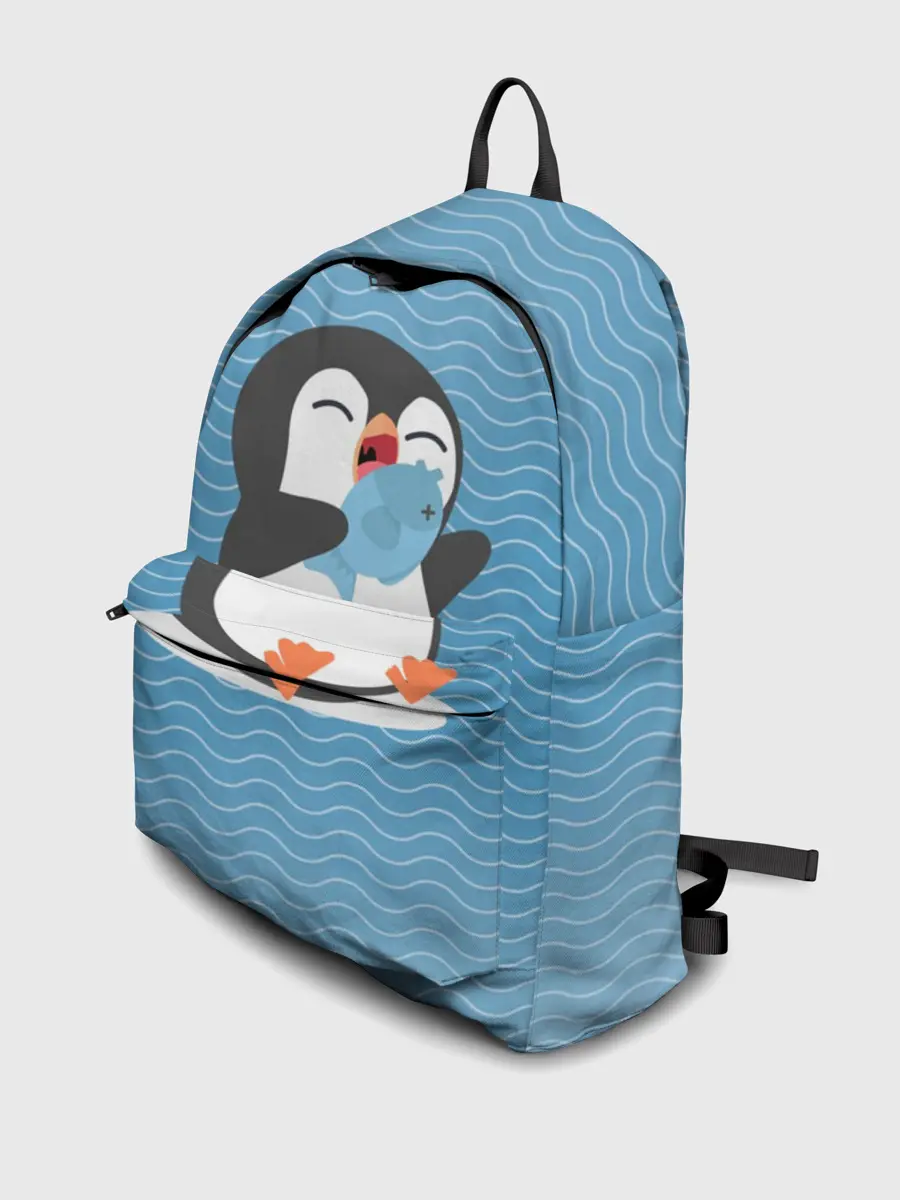 Рюкзак джинсовый / Пингвин