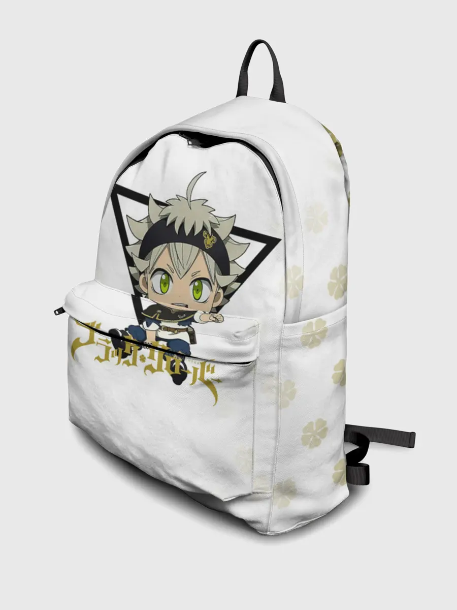 Рюкзак джинсовый / Маленький Аста Черный Клевер