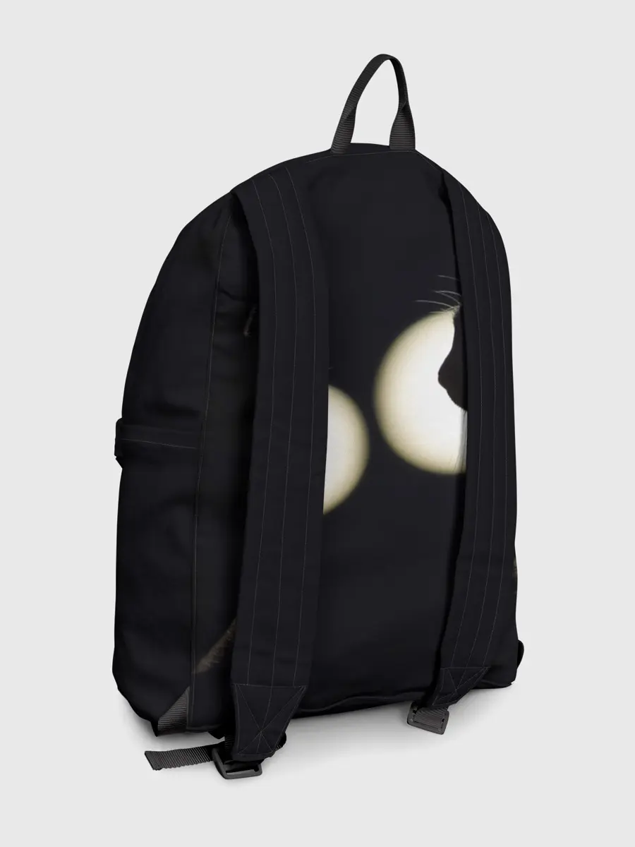 Рюкзак джинсовый / Пара | Силуэты черных кошек