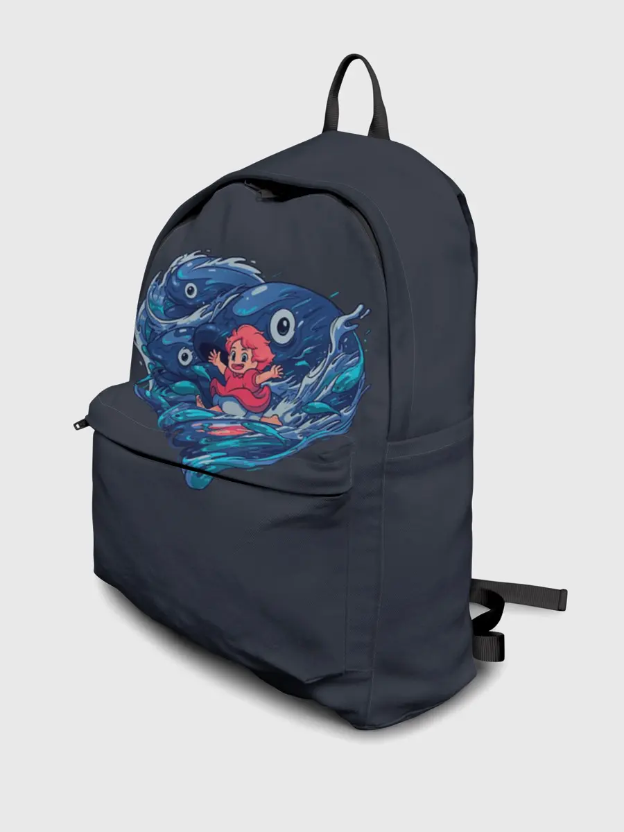 Рюкзак джинсовый / Ocean heart. Totoro