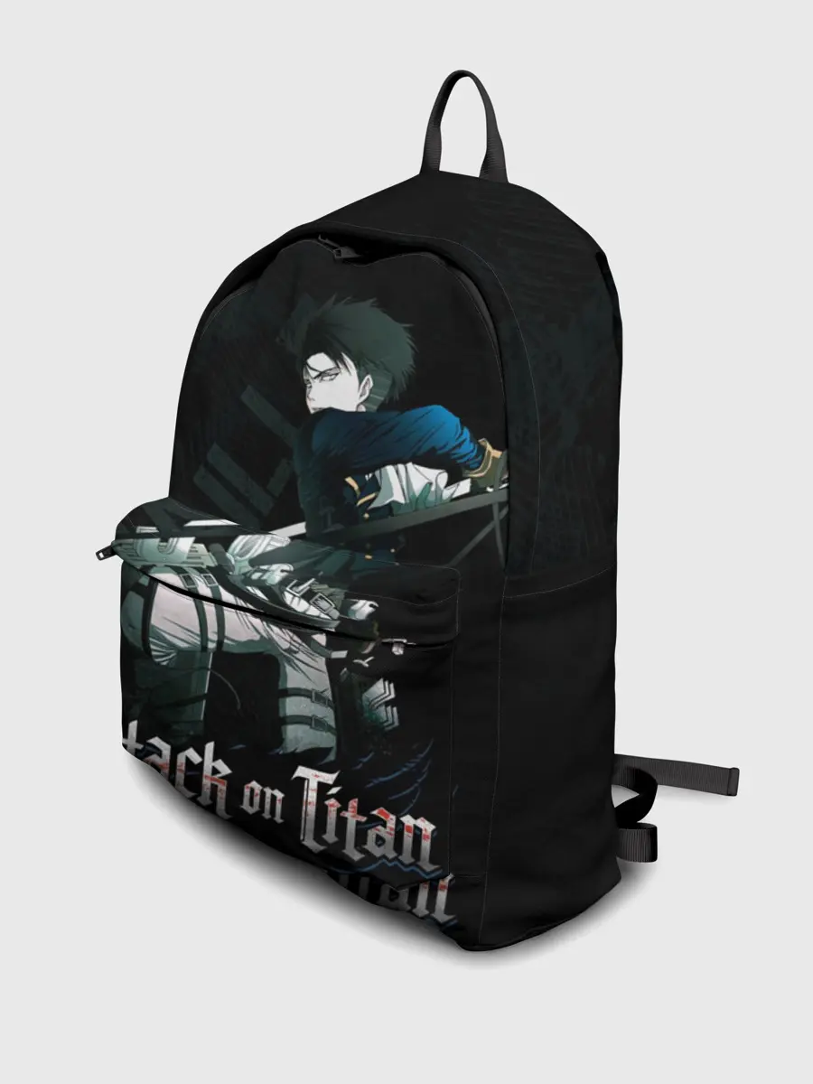 Рюкзак джинсовый / Леви Аккерман Атака на титанов