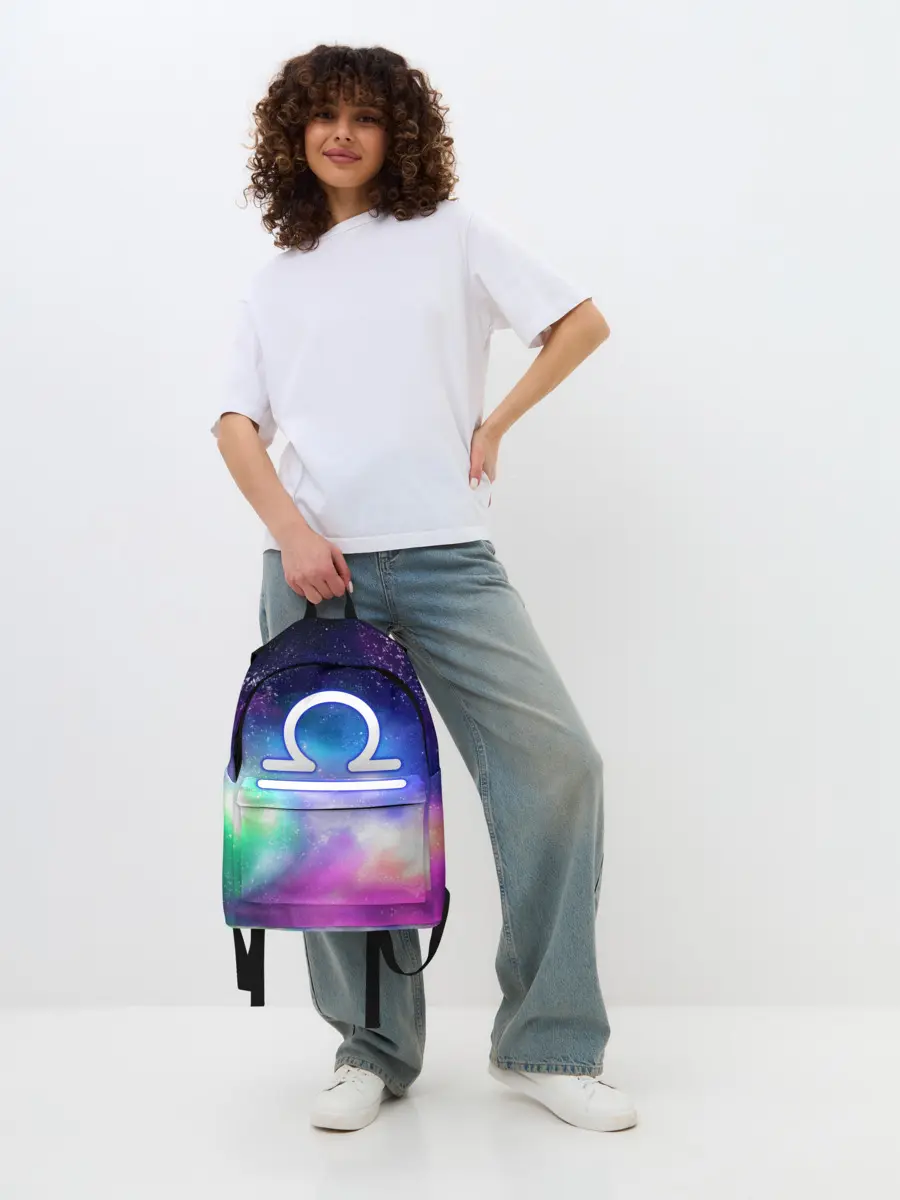 Рюкзак джинсовый / Весы / Libra, Знак зодиака