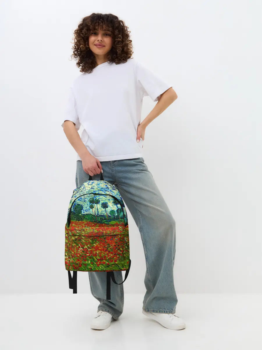 Рюкзак джинсовый / Поле с маками, Ван Гог