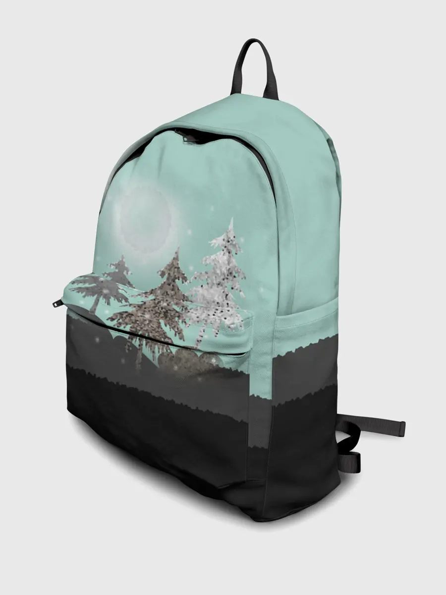 Рюкзак джинсовый / Лес. Мозаичный узор