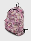 Рюкзак джинсовый / Розовый тропический узор