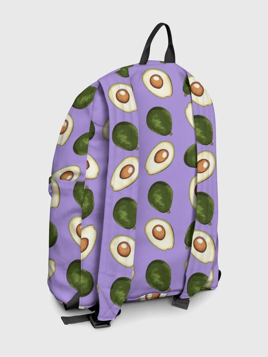 Рюкзак джинсовый / Авокадо паттерн