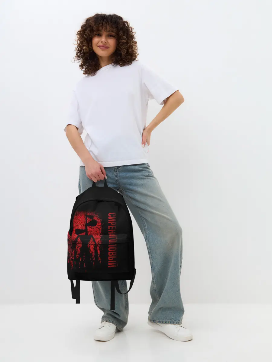 Рюкзак джинсовый / Сиреноголовый Красный