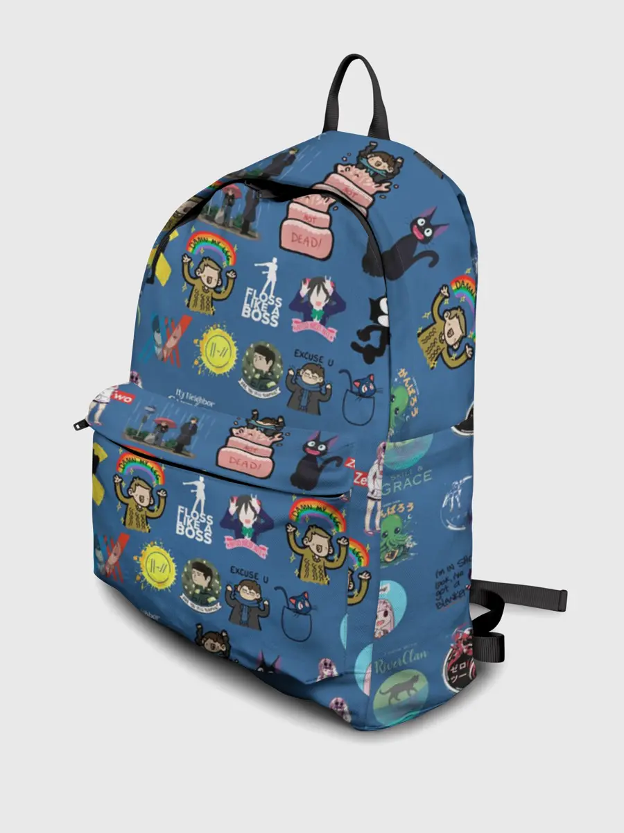 Рюкзак джинсовый / стикербомбинг new