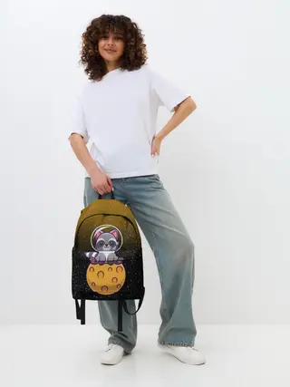 Рюкзак джинсовый / ЕНОТ АСТРОНАВТ | ЛУННЫЙ ЕНОТ