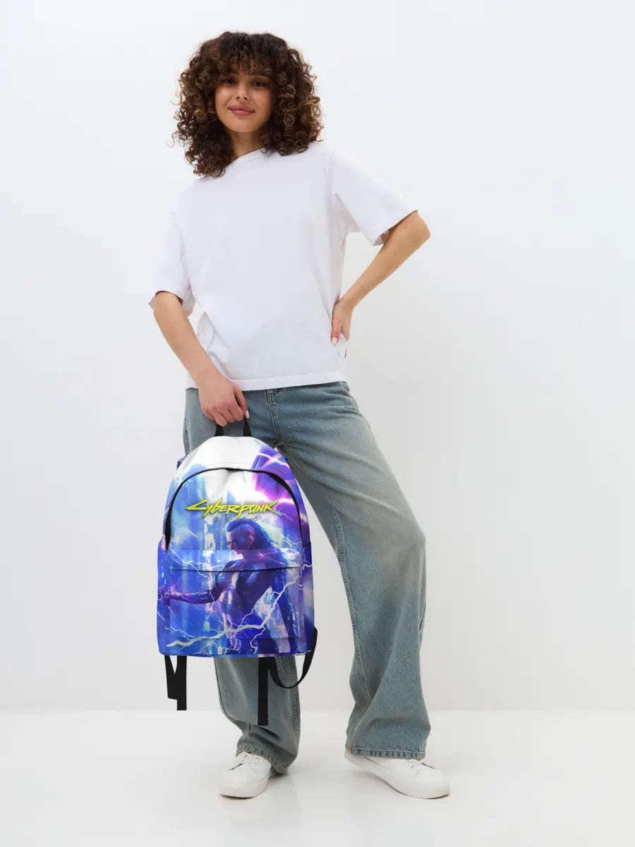 Рюкзак джинсовый / CYBERPUNK 2077 | КИБЕРПАНК
