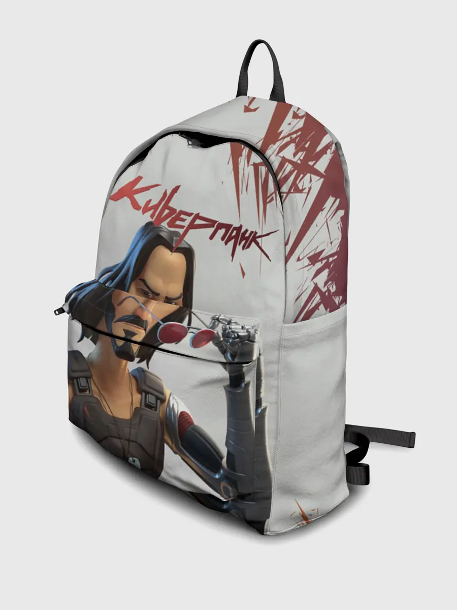 Рюкзак джинсовый / КИАНУ РИВЗ | КИБЕРПАНК