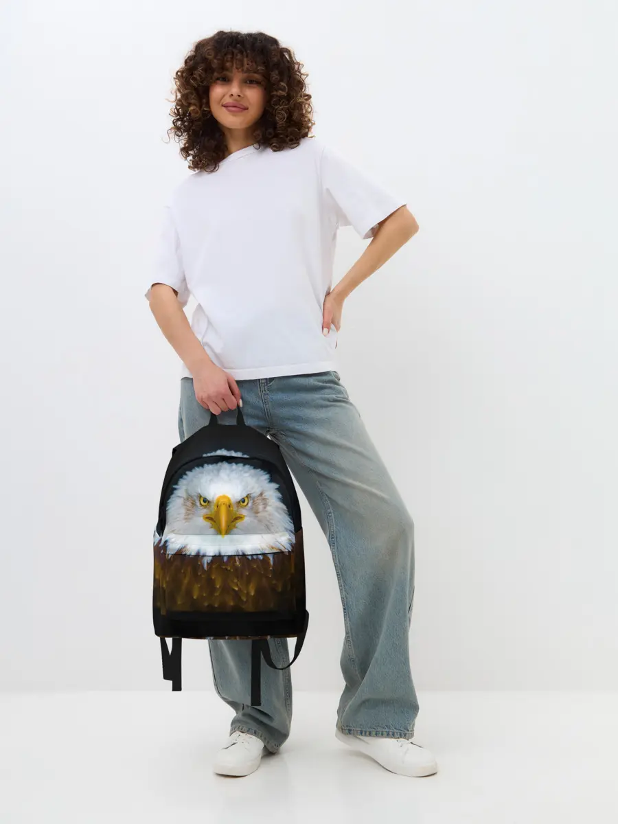 Рюкзак джинсовый / Белоголовый орлан