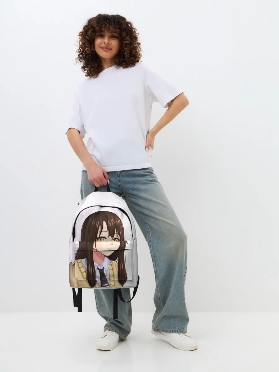 Рюкзак джинсовый / Девочка, которая видит это Мико Ёцуя