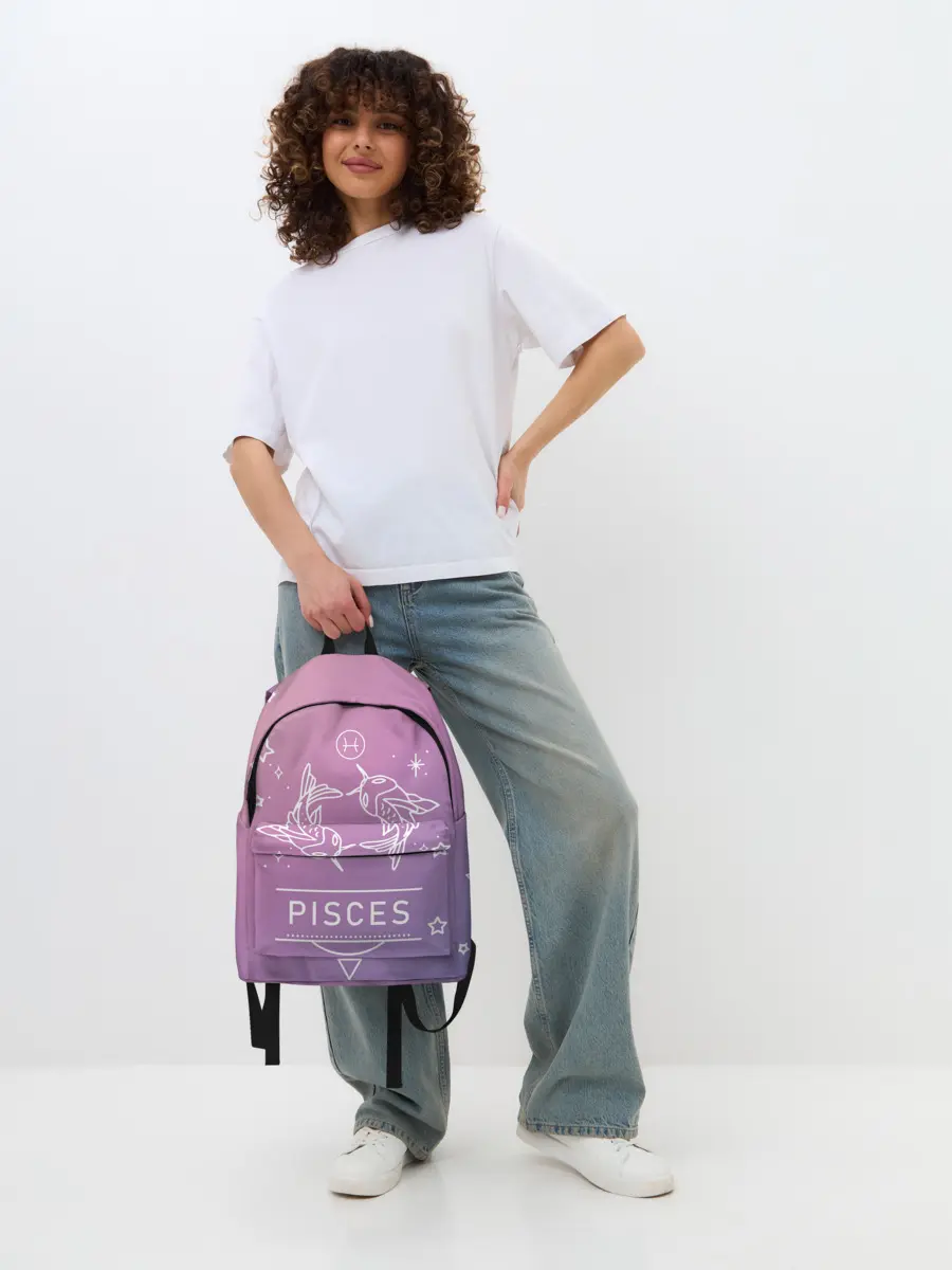 Рюкзак джинсовый / Знак Рыбы