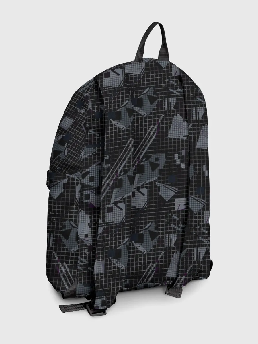 Рюкзак джинсовый / Темный серый узор мемфис