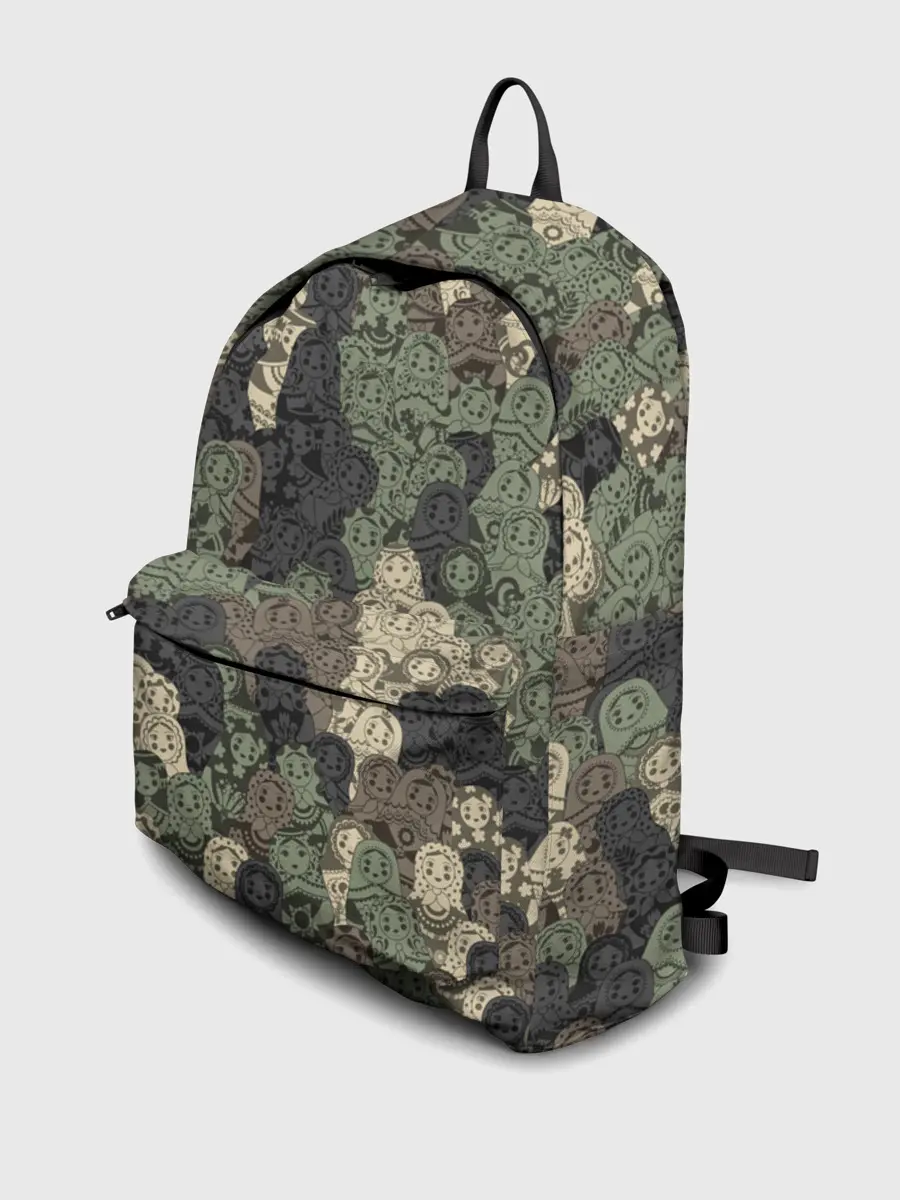 Рюкзак джинсовый / Камуфляж из матрёшек