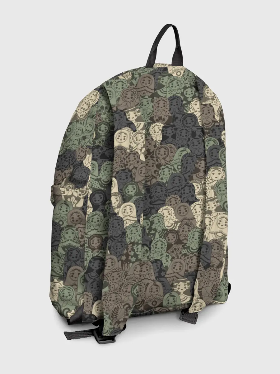 Рюкзак джинсовый / Камуфляж из матрёшек