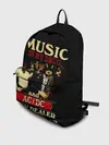 Рюкзак джинсовый / MUSYC IS MY DRUG and AC/DC IS MY DEALER