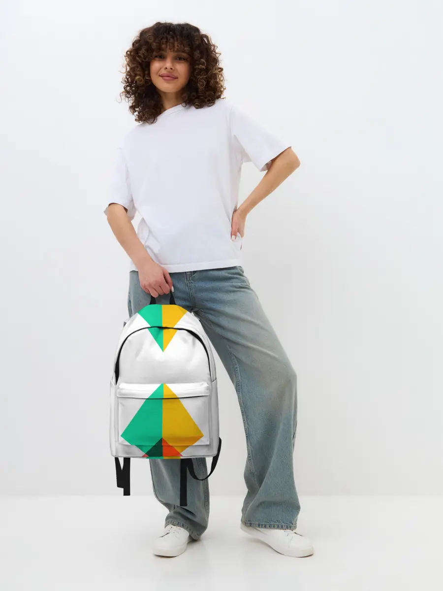 Рюкзак джинсовый / Треугольники