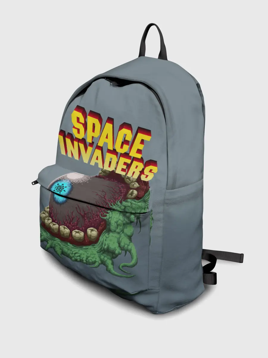 Рюкзак джинсовый / Boss | Space Invaders | Old game