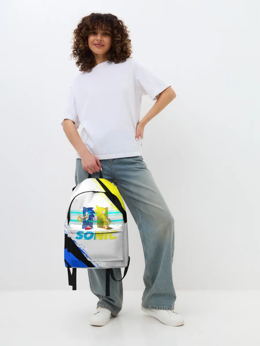 Рюкзак джинсовый / СУПЕР СОНИК