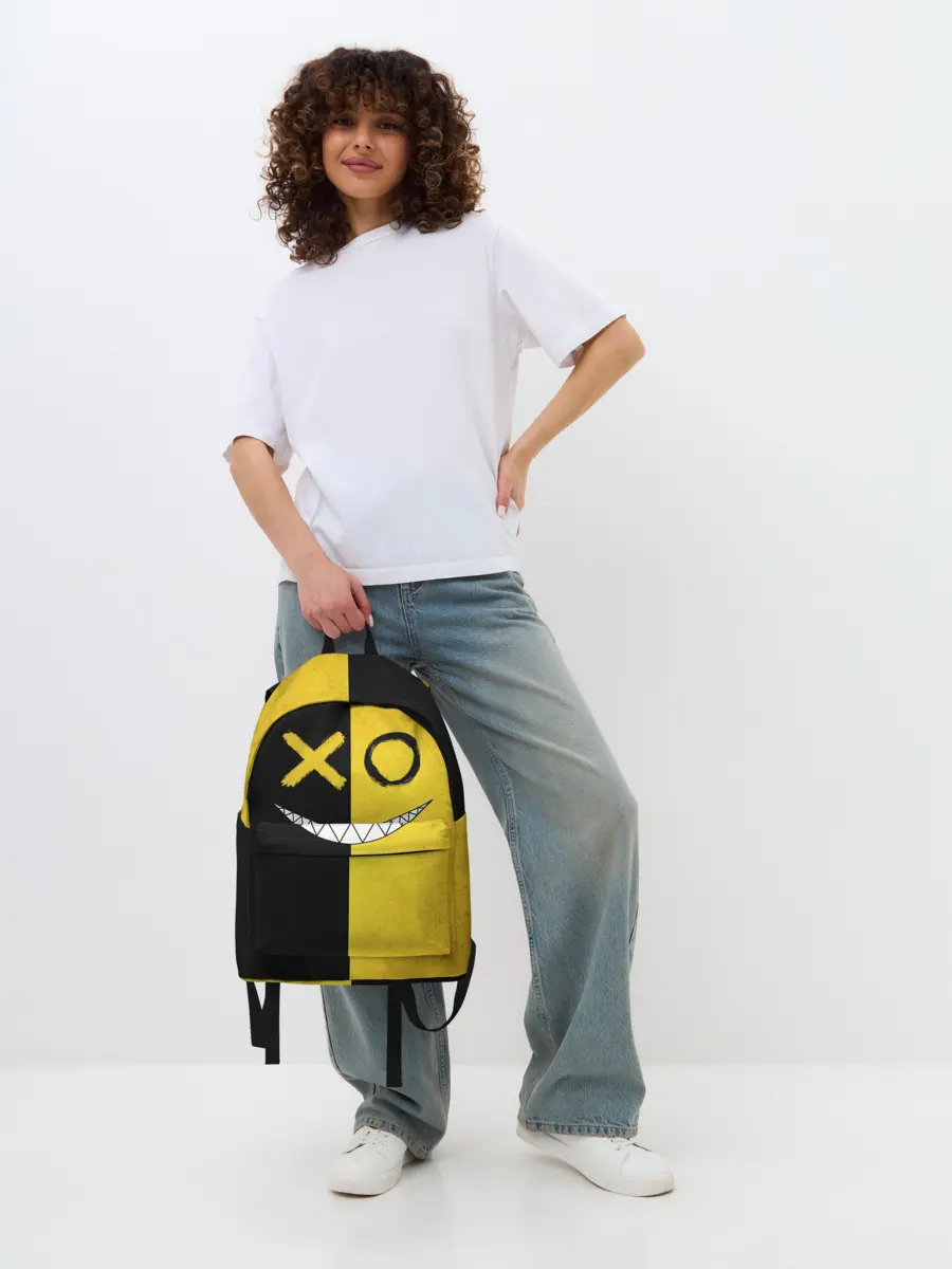 Рюкзак джинсовый / Yellow and black smile