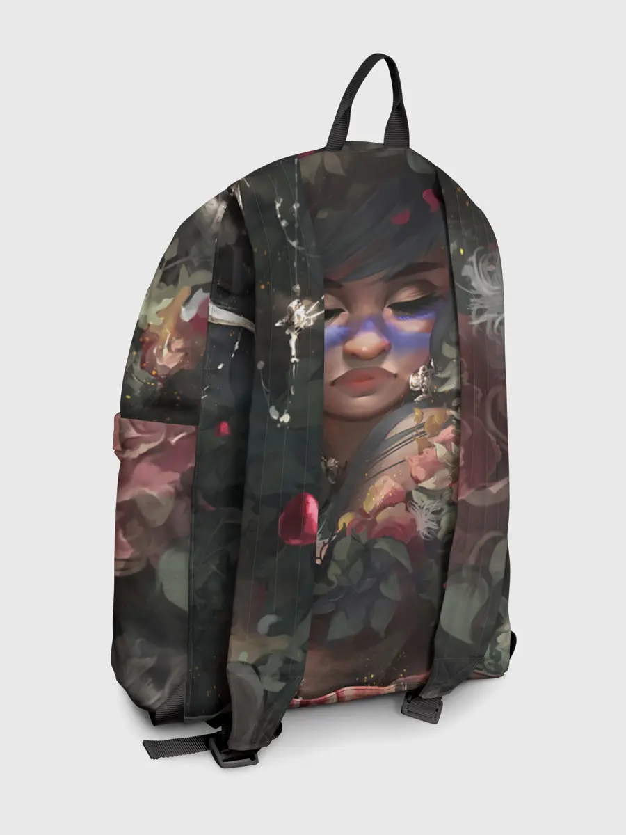 Рюкзак джинсовый / Суккуб | Демонесса в цветах