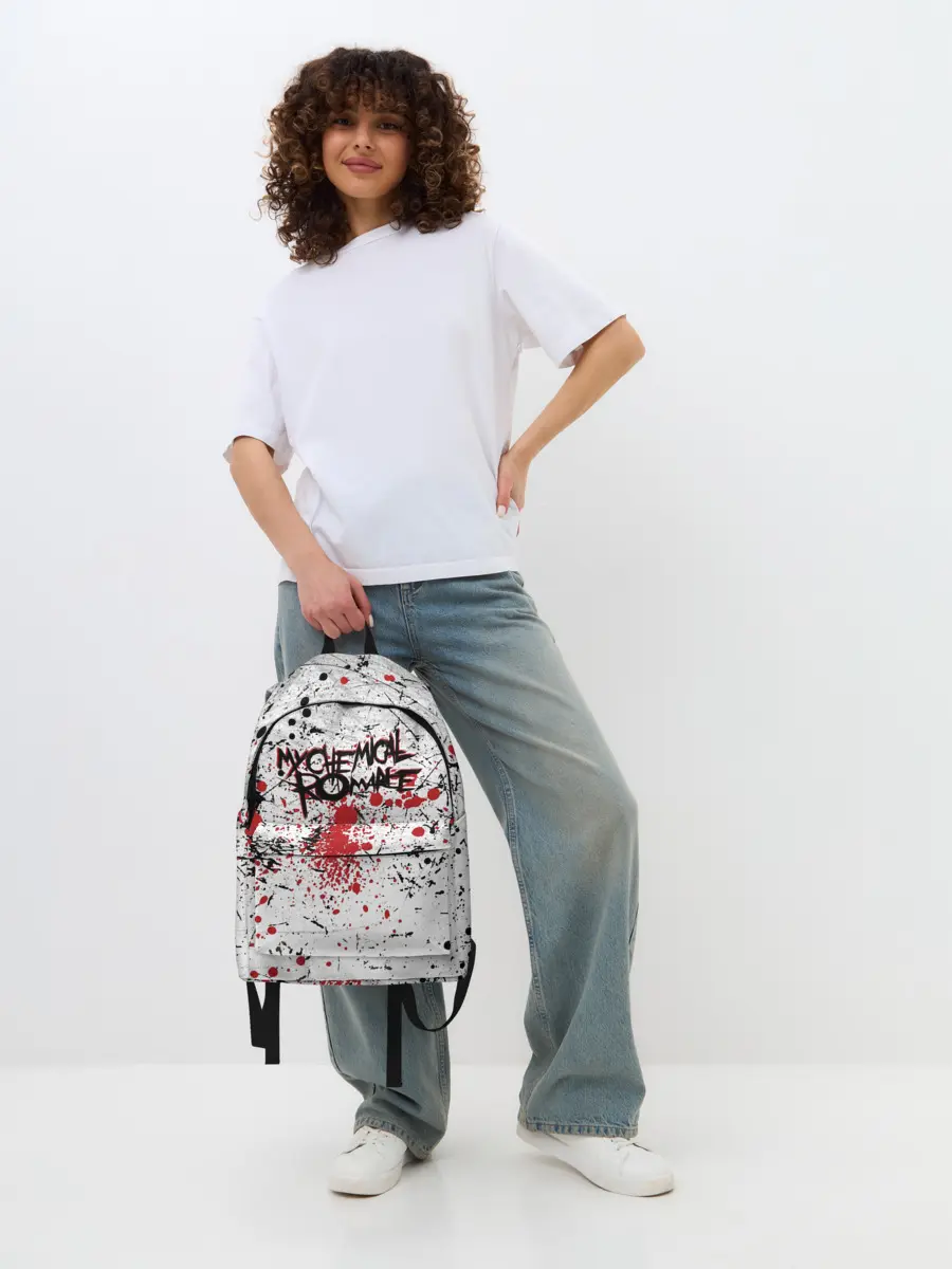 Рюкзак джинсовый / Кемикал Романс Рок Группа Лого