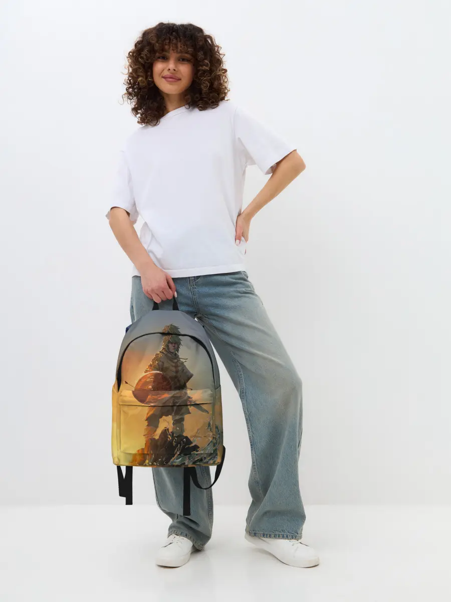 Рюкзак джинсовый / Винланд стоит на скале сага