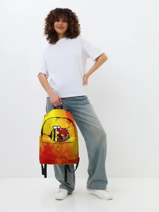 Рюкзак джинсовый / Geometry Dash | Red Demon