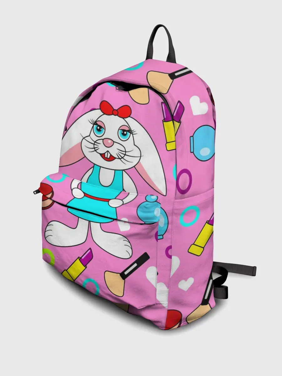 Рюкзак джинсовый / кролик и косметика