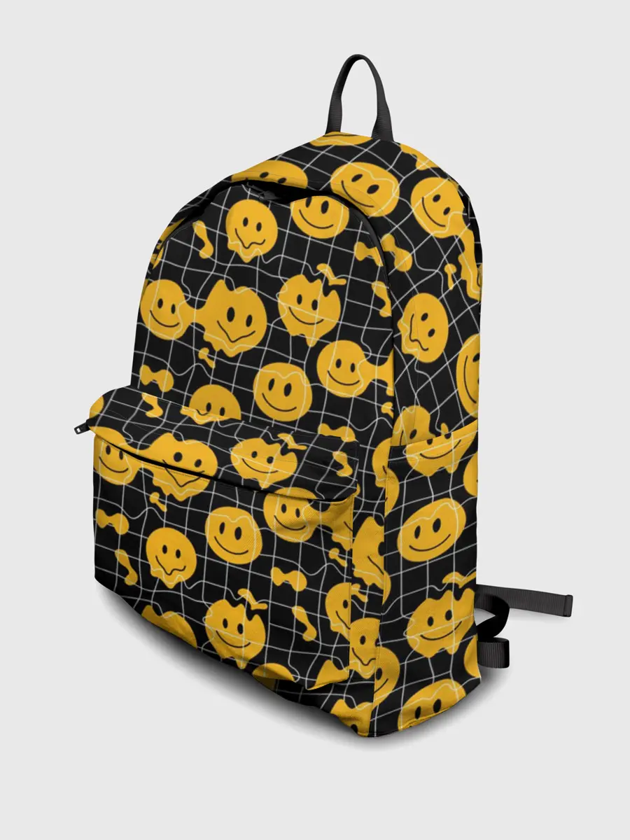 Рюкзак джинсовый / Психоделические смайлы