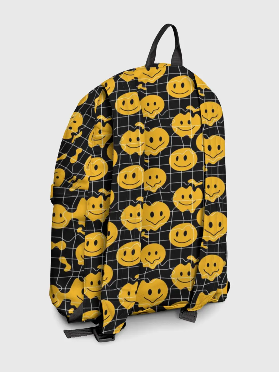 Рюкзак джинсовый / Психоделические смайлы