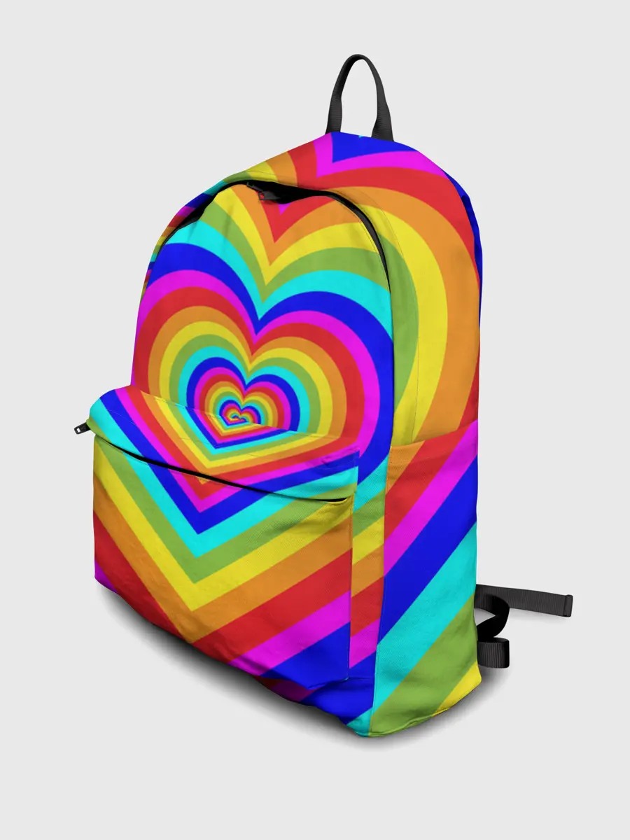 Рюкзак джинсовый / Цветные сердца | Colored hearts